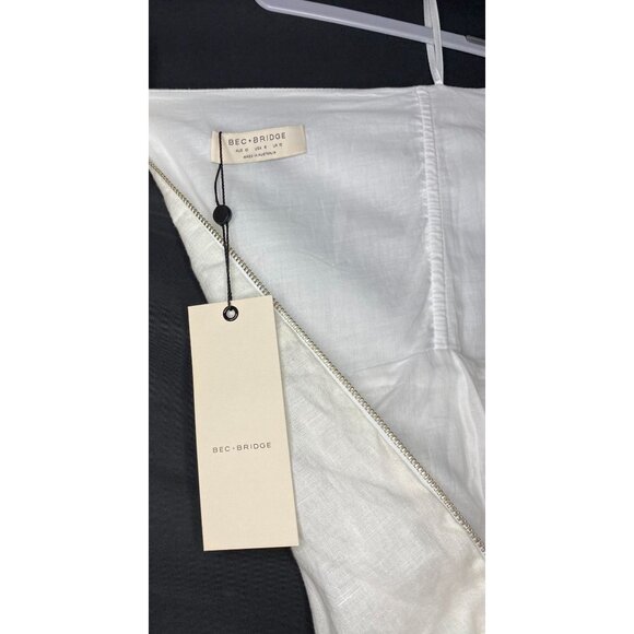 Bec + Bridge Women's Asymmetrical Ruffle Midi Dress White Size 6‎ - Picture 4 of 4